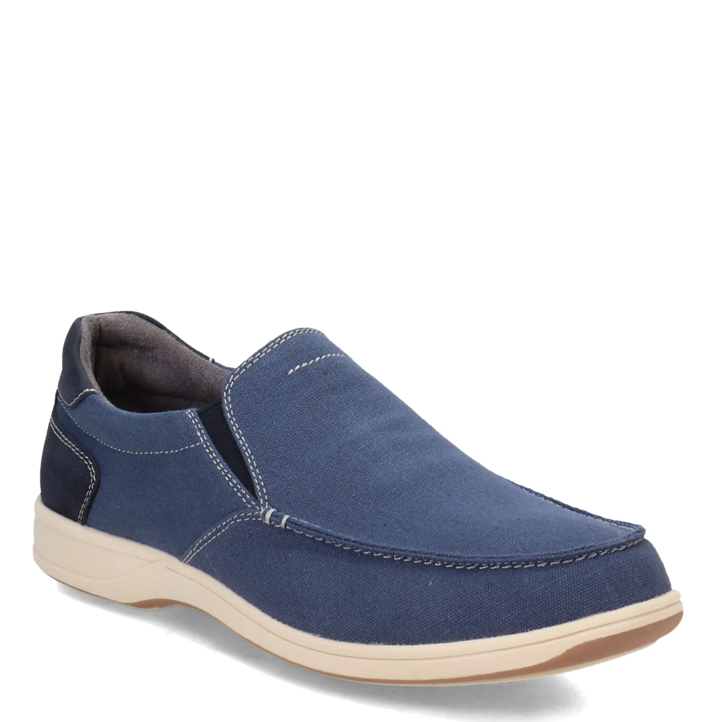 Loafers*Florsheim Men's , Lakeside Canvas Moc Slip On Navy