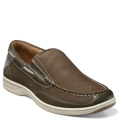 Boat Shoes*Florsheim Men's , Lakeside Slip-On Brown Nubuck