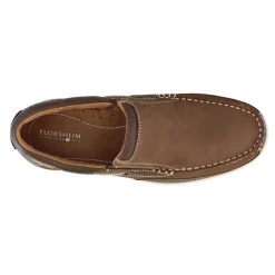 Boat Shoes*Florsheim Men's , Lakeside Slip-On Brown Nubuck