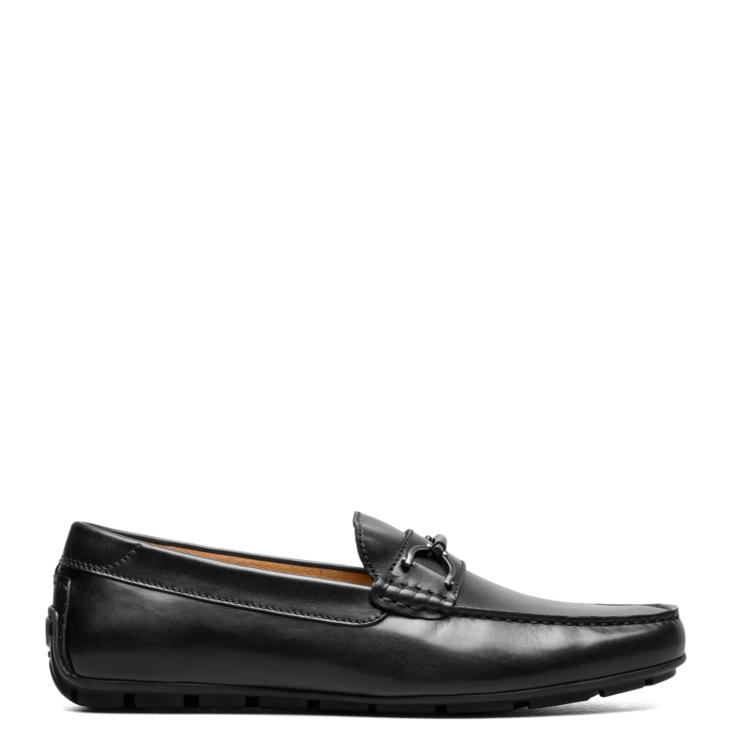 Loafers*Florsheim Men's , Motor Moc Toe Bit Driver Black Smooth