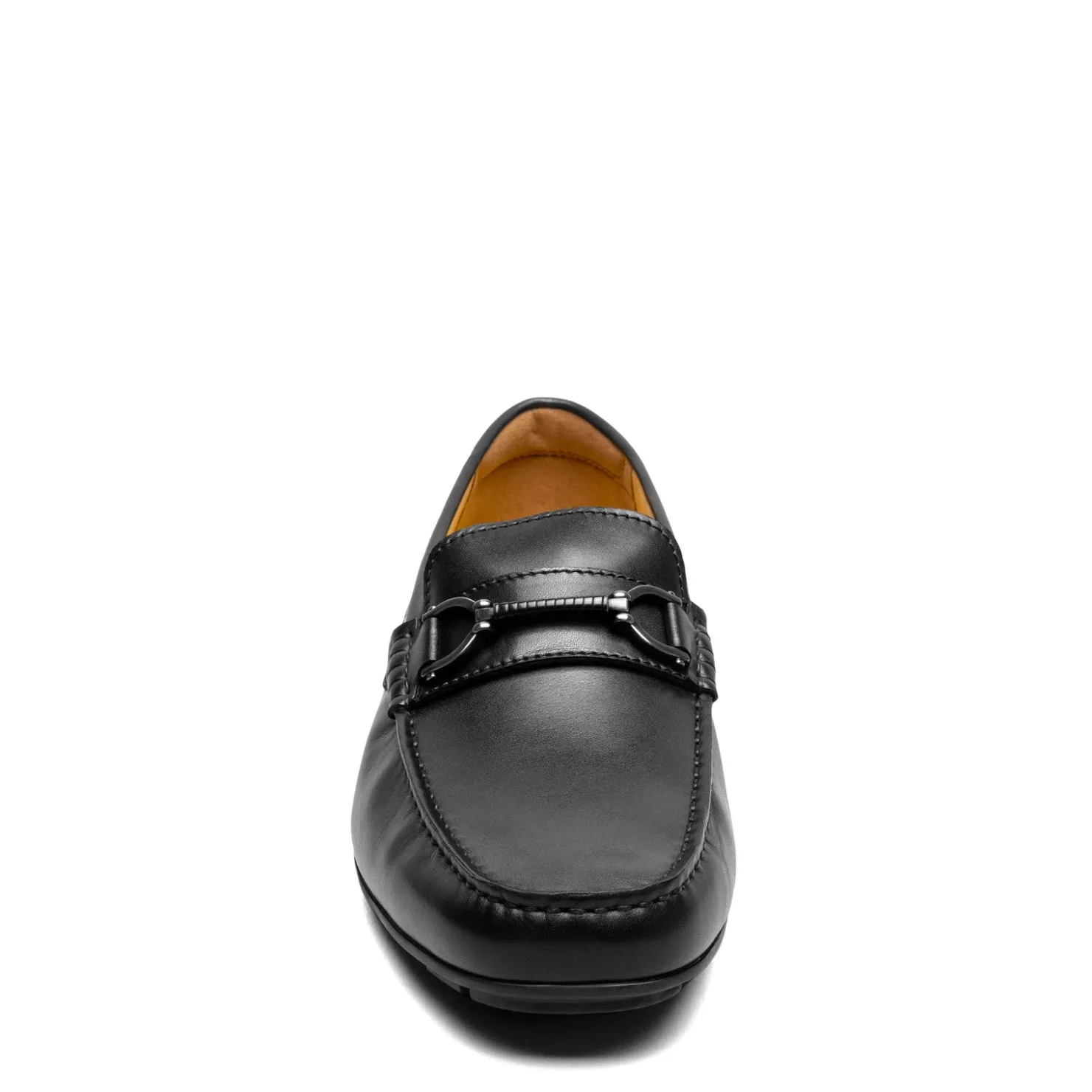 Loafers*Florsheim Men's , Motor Moc Toe Bit Driver Black Smooth