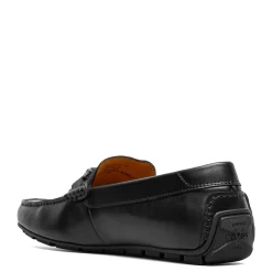Loafers*Florsheim Men's , Motor Moc Toe Bit Driver Black Smooth