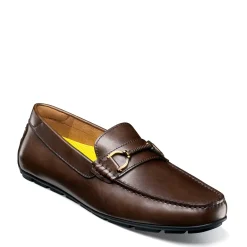 Loafers*Florsheim Men's , Motor Moc Toe Bit Driver Brown Smooth