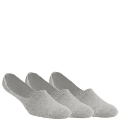 Socks*Florsheim Men's , No Show Basic Liner Socks - 3 Pack Grey