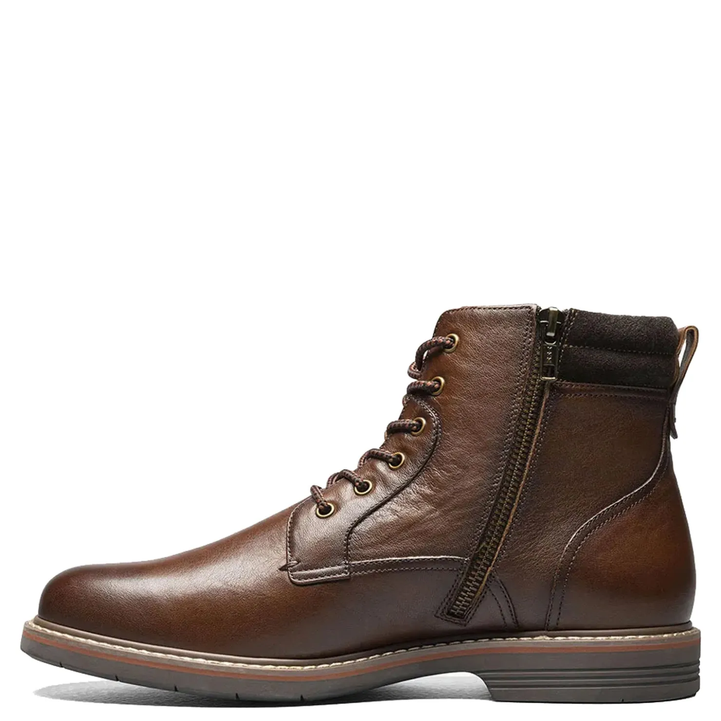 Boots*Florsheim Men's , Norwalk Plain Toe Lace Boot Cognac