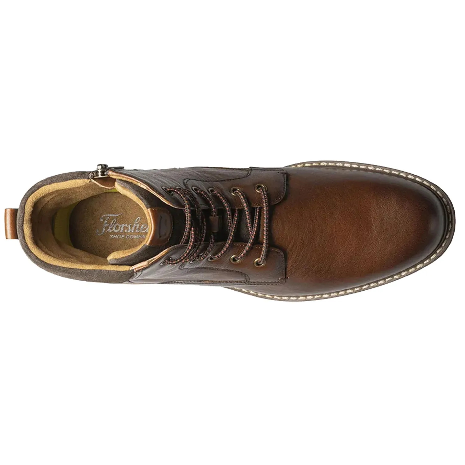 Boots*Florsheim Men's , Norwalk Plain Toe Lace Boot Cognac
