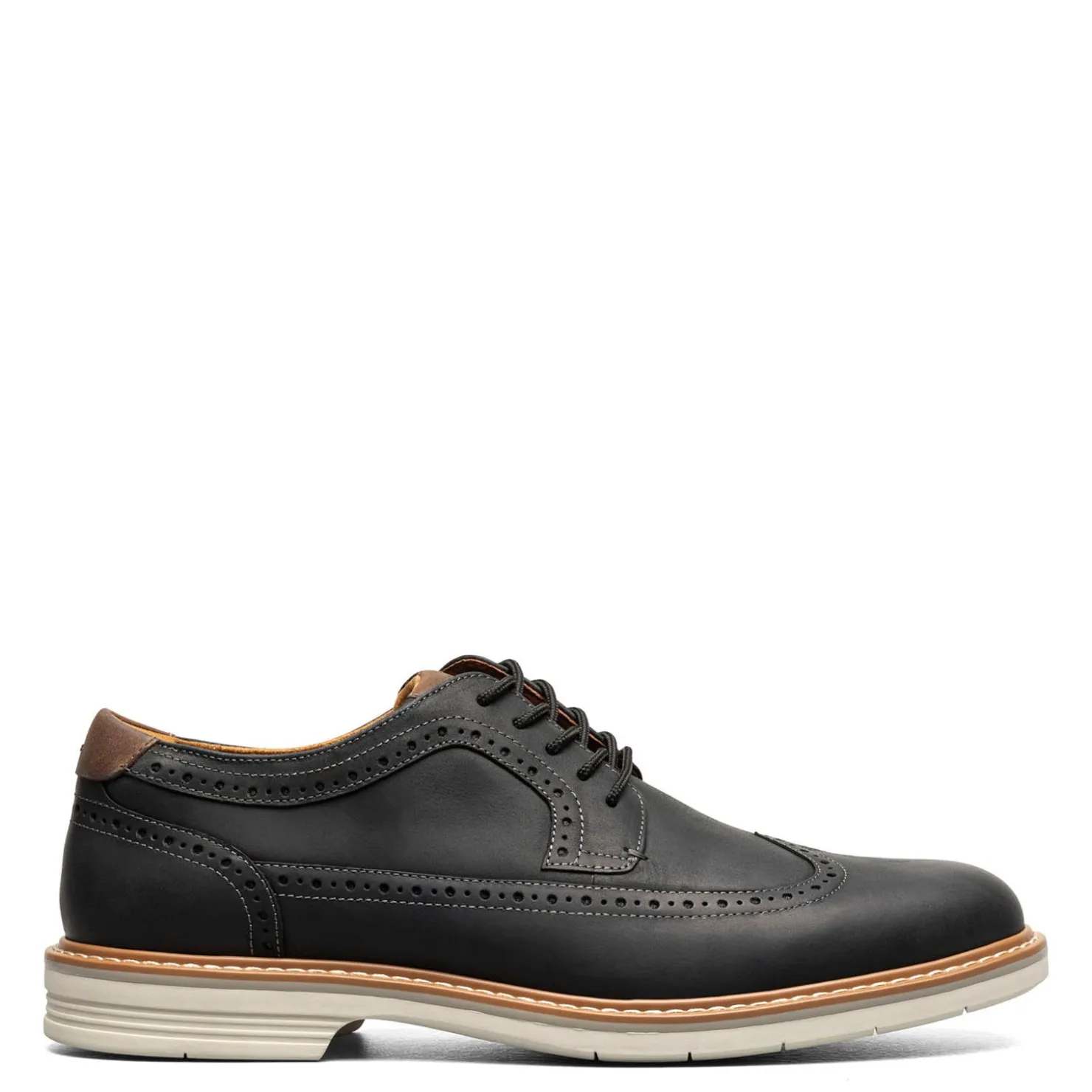 Oxfords*Florsheim Men's , Norwalk Wingtip Oxford Black Crazy Horse