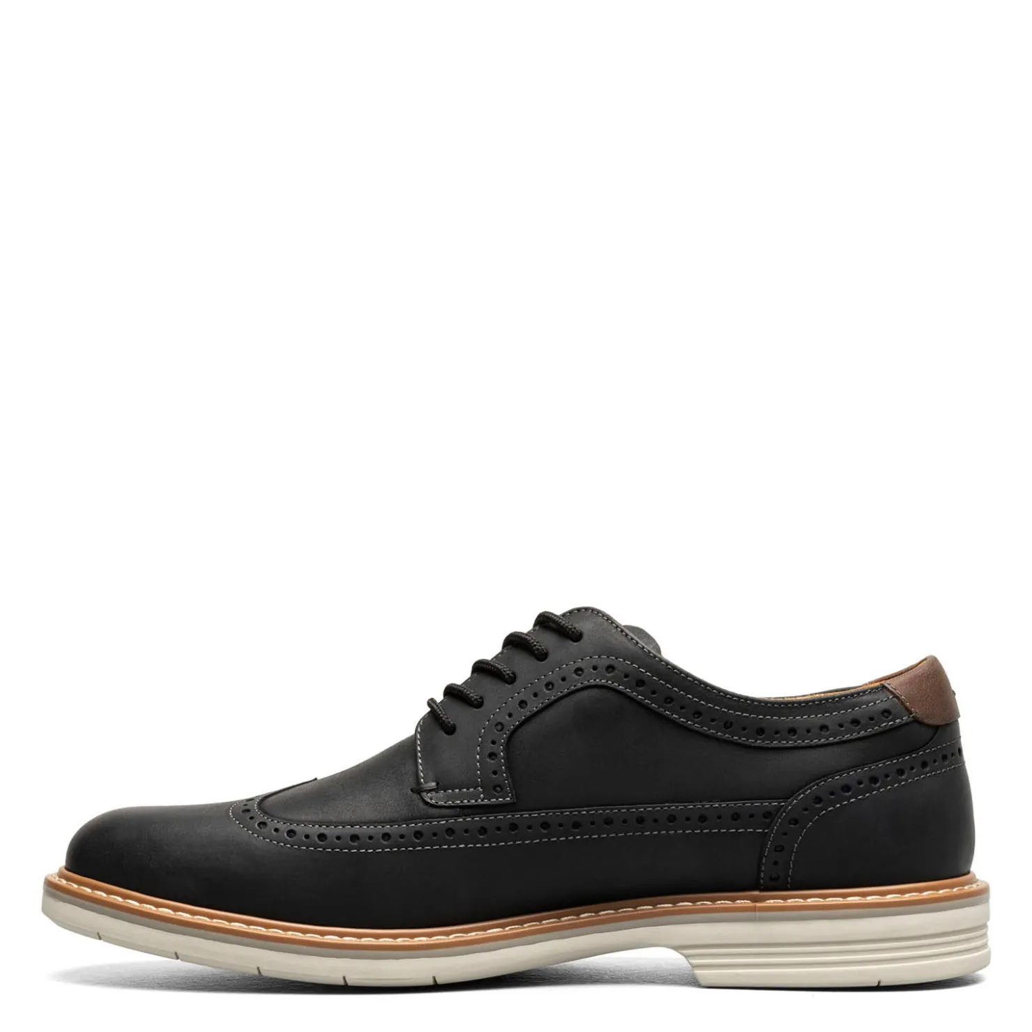Oxfords*Florsheim Men's , Norwalk Wingtip Oxford Black Crazy Horse
