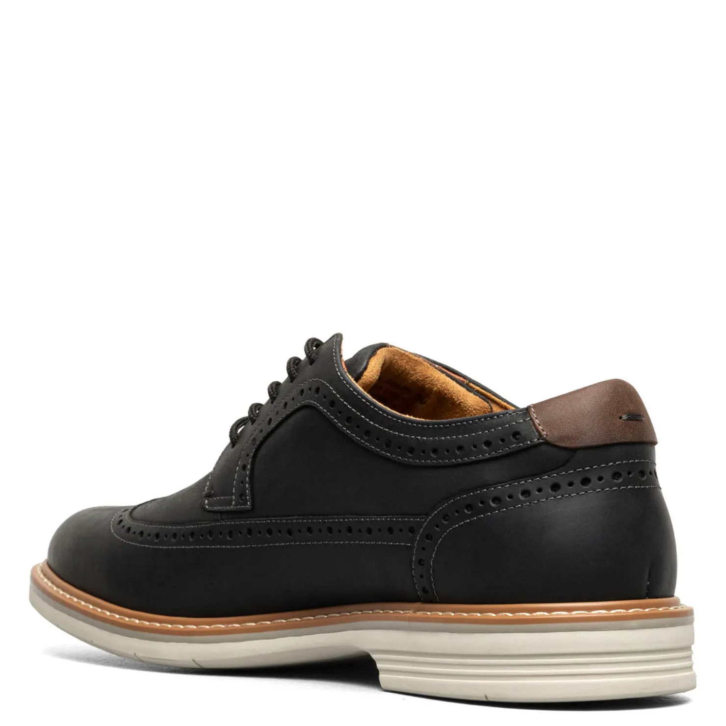 Oxfords*Florsheim Men's , Norwalk Wingtip Oxford Black Crazy Horse