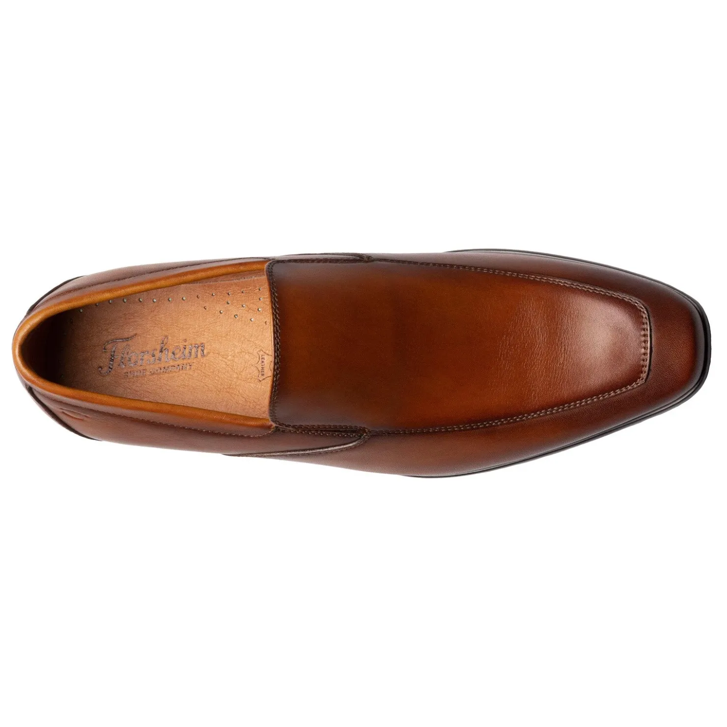 Loafers*Florsheim Men's , Postino Moc Toe Venetian Slip-On Cognac Smooth