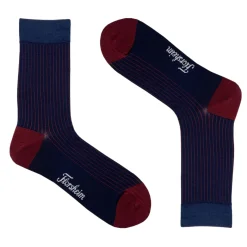 Socks*Florsheim Men's , Ribbed Crew Dress Socks Navy