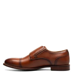 Loafers*Florsheim Men's , Rucci Cap Toe Double Monk Strap Loafer Cognac Smooth