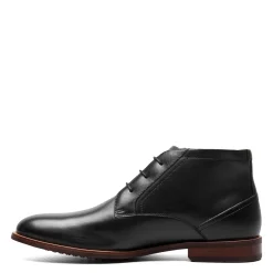 Boots*Florsheim Men's , Rucci Plain Toe Chukka Boot Black Smooth
