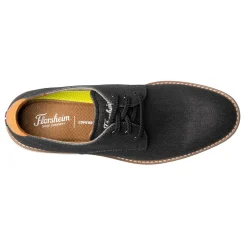 Oxfords*Florsheim Men's , Vibe Canvas Plain Toe Oxford Black Canvas/Cognac Smooth W/White Sole