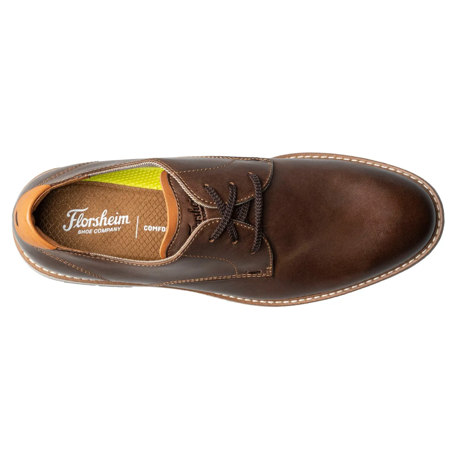 Oxfords*Florsheim Men's , Vibe Plain Toe Oxford Brown Crazy Horse
