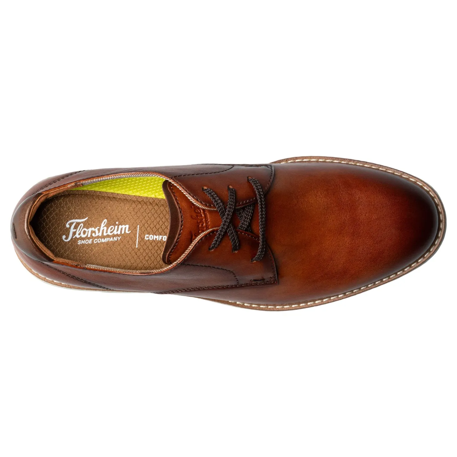 Oxfords*Florsheim Men's , Vibe Plain Toe Oxford Cognac