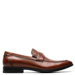 Dress*Florsheim Men's , Zaffiro Moc Toe Penny Loafer Cognac