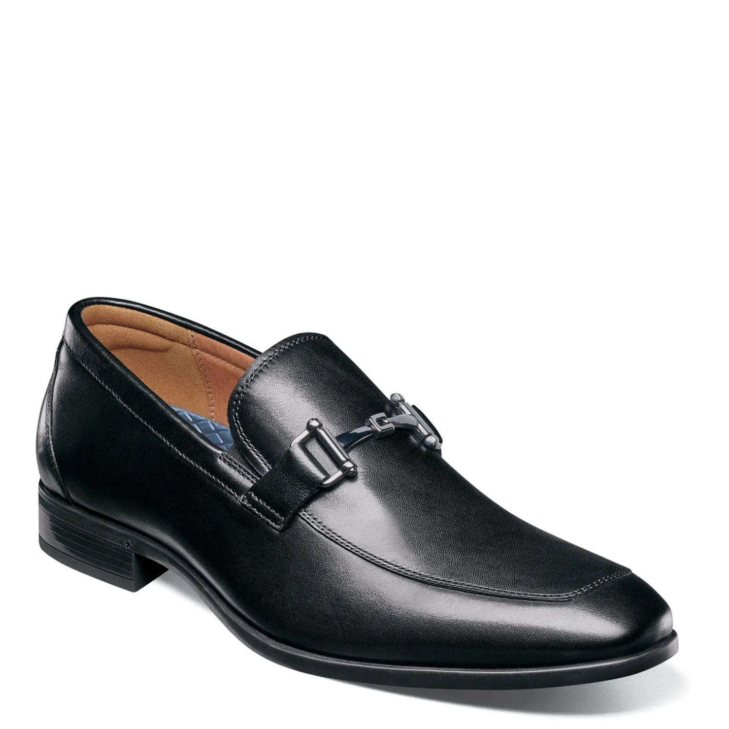 Loafers*Florsheim Men's , Zaffiro Moc Toe Bit Loafer Black