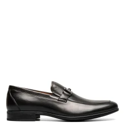 Loafers*Florsheim Men's , Zaffiro Moc Toe Bit Loafer Black