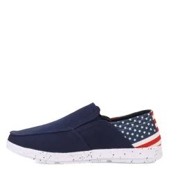 Loafers*Island Surf Co Men's mpany, Laguna Slip-On Blue Flag
