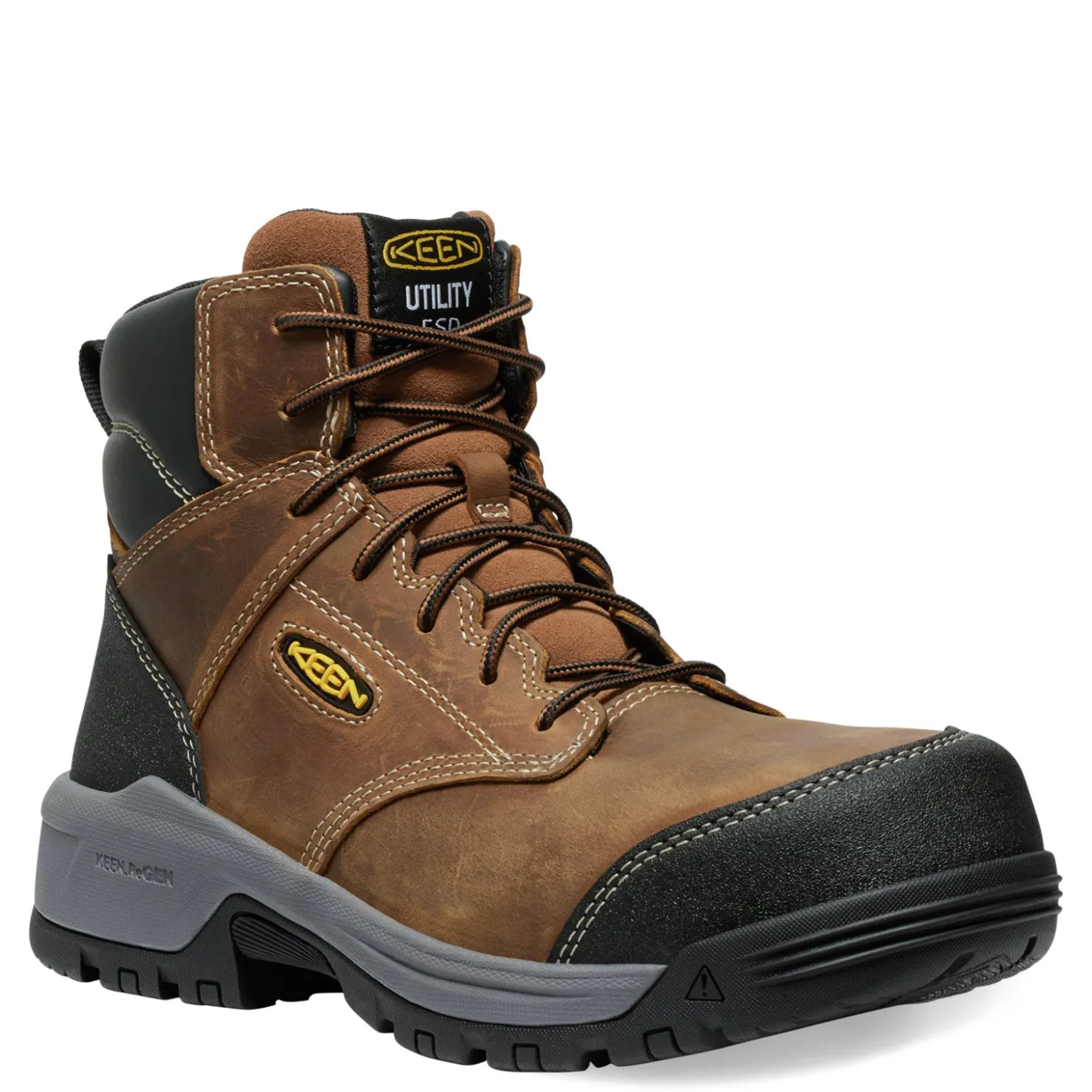 Work & Safety*KEEN Utility Men's , Evanston 6-inch ESD Composite Toe Work Boot Bison/Black