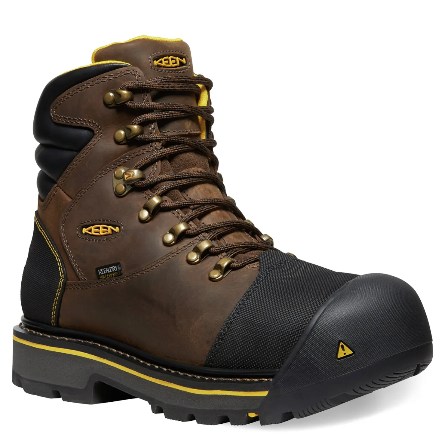 Boots*KEEN Utility Men's , Milwaukee 6" Waterproof Steel Toe Work Boot Dark Earth