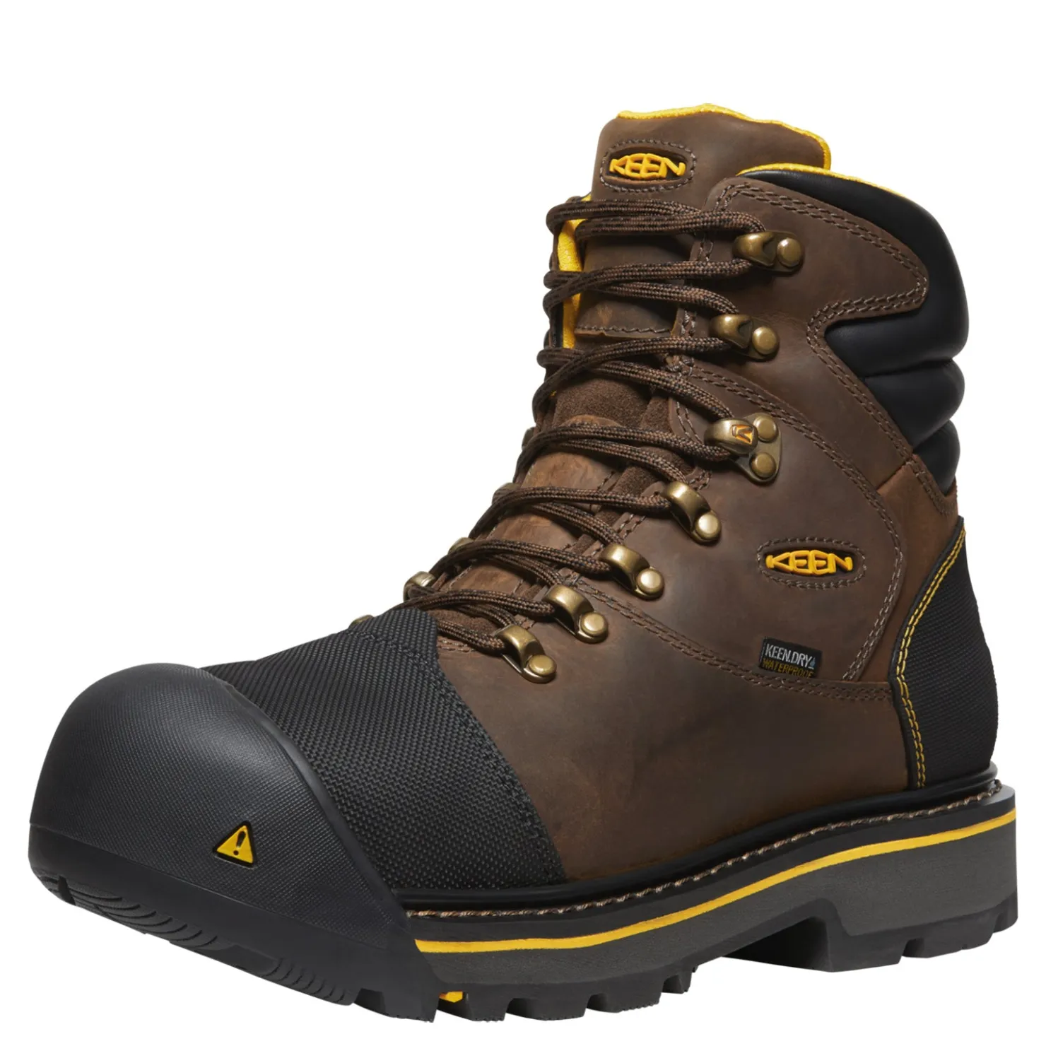 Boots*KEEN Utility Men's , Milwaukee 6" Waterproof Steel Toe Work Boot Dark Earth