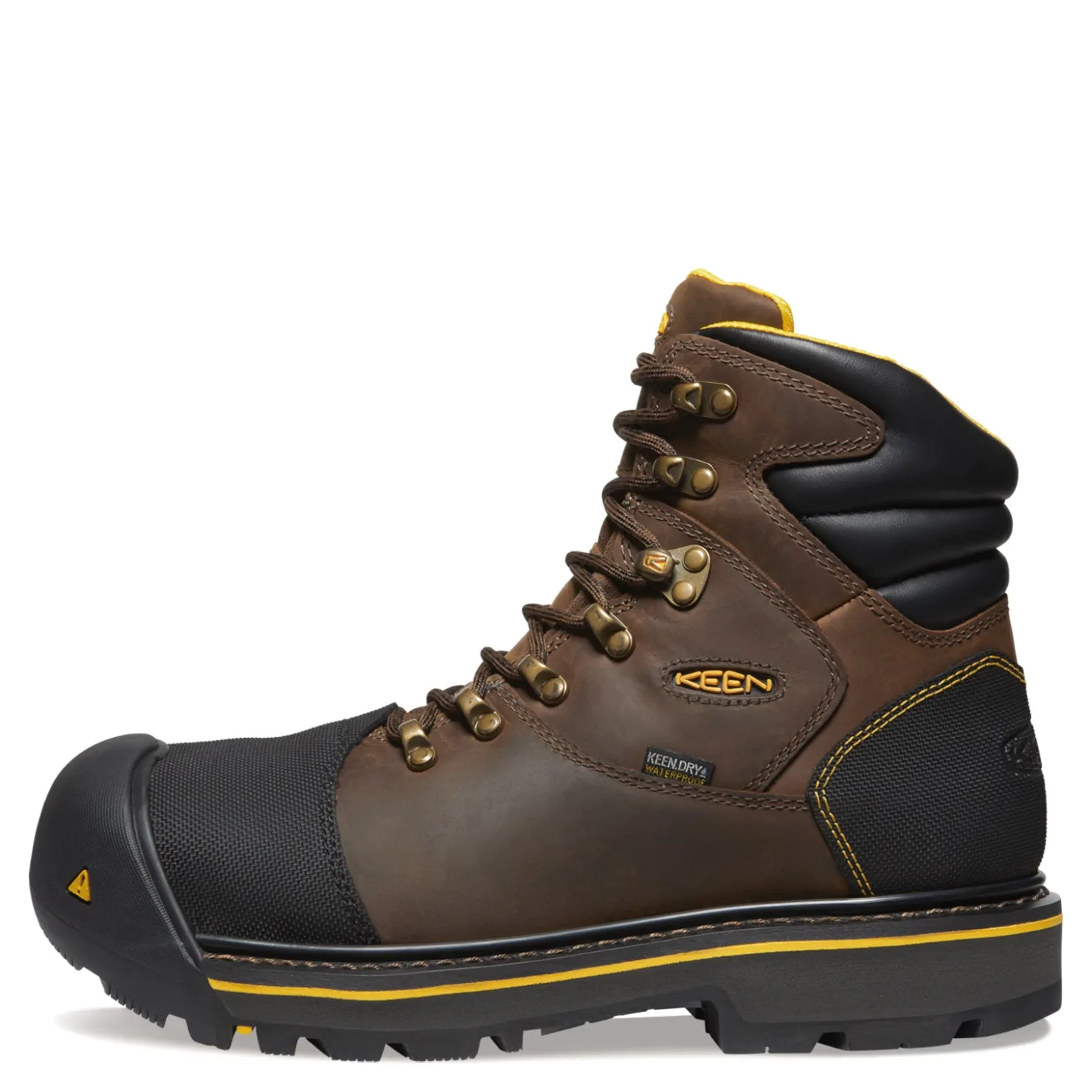 Boots*KEEN Utility Men's , Milwaukee 6" Waterproof Steel Toe Work Boot Dark Earth