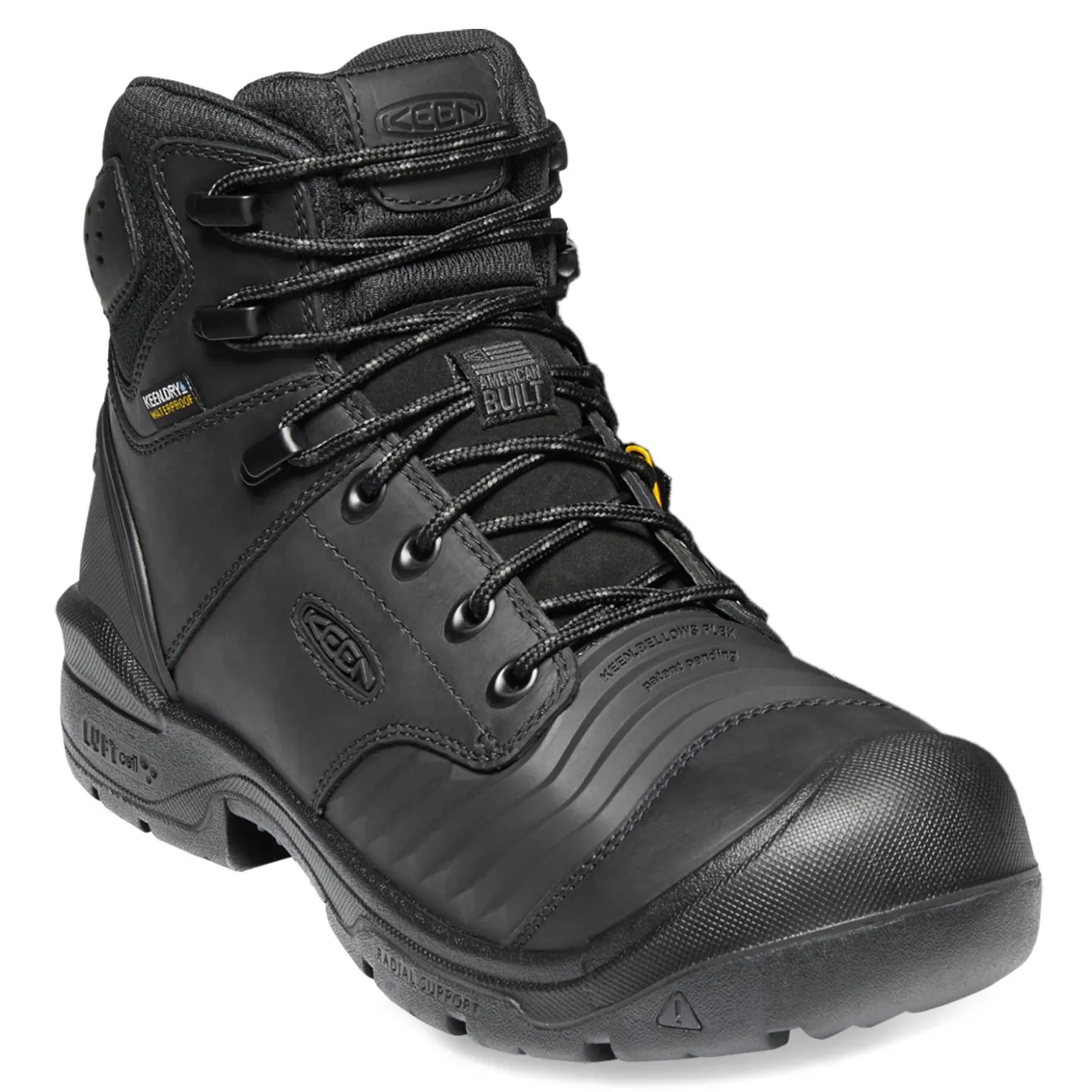 Boots*KEEN Utility Men's , Portland 6 inch Waterproof Boot Black/Black