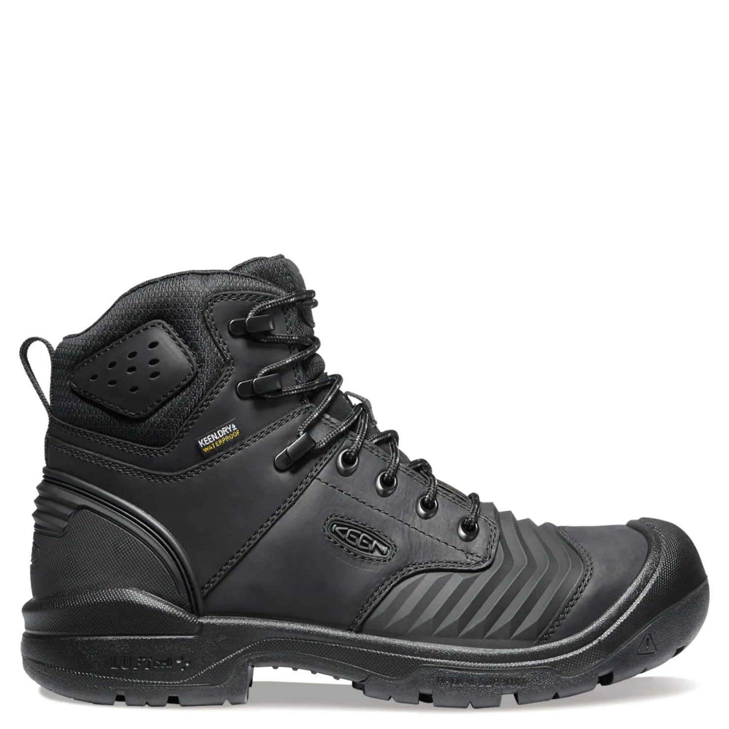 Boots*KEEN Utility Men's , Portland 6 inch Waterproof Boot Black/Black