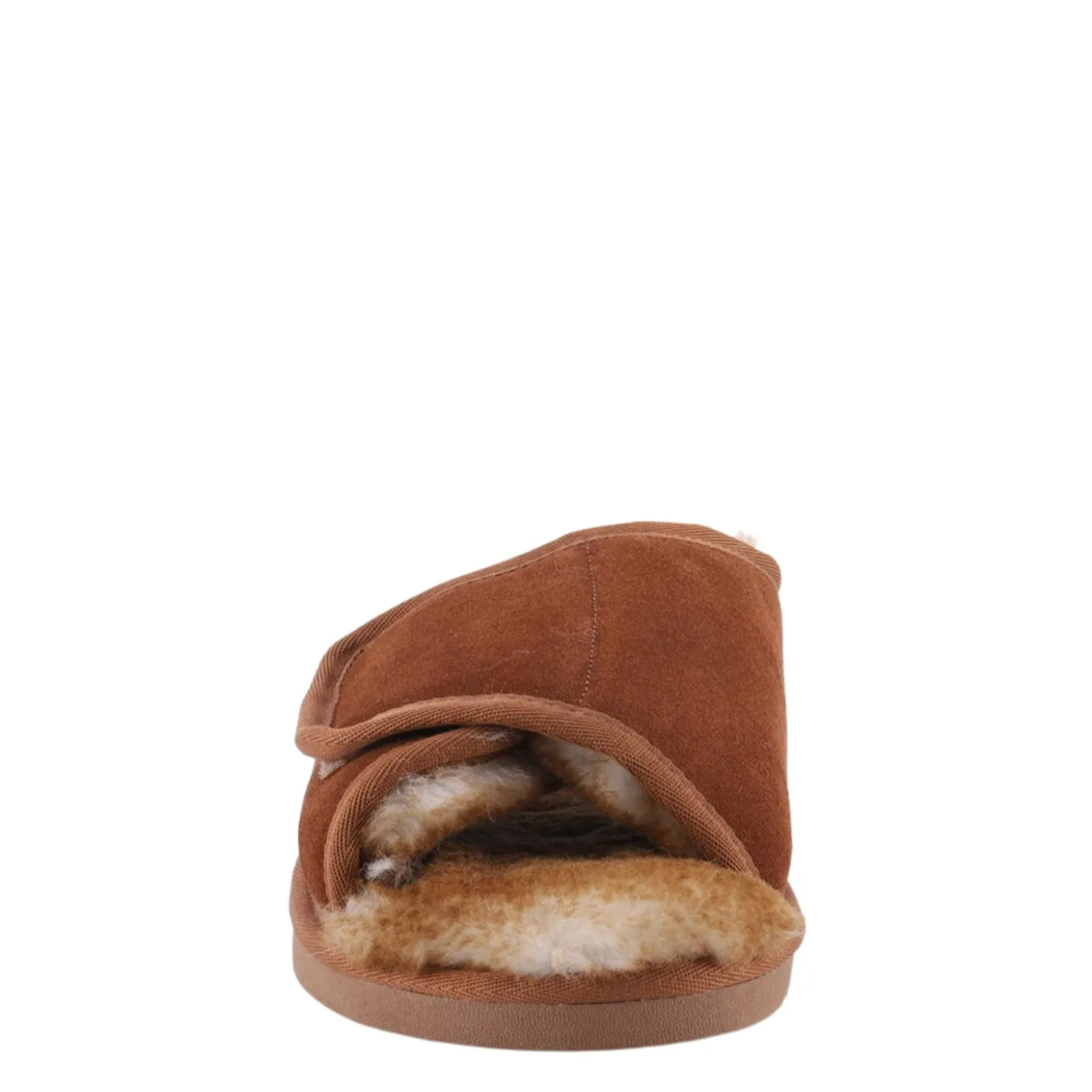 Slip-On Shoes*Lamo Men's , APMA Slide Wrap Slipper - Wide Width Chestnut