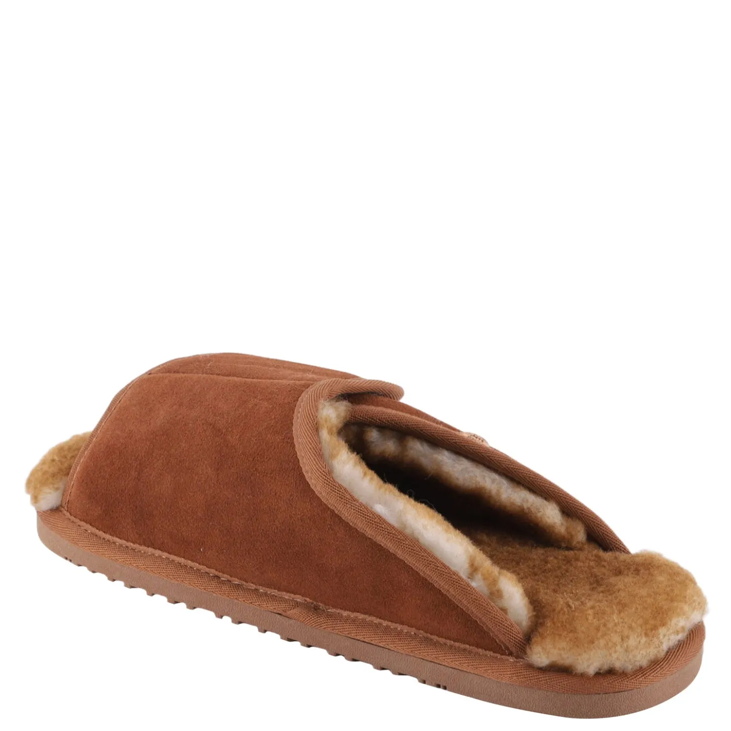 Slip-On Shoes*Lamo Men's , APMA Slide Wrap Slipper - Wide Width Chestnut
