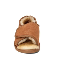 Slippers*Lamo Men's , Open Toe Wrap Slipper Chestnut