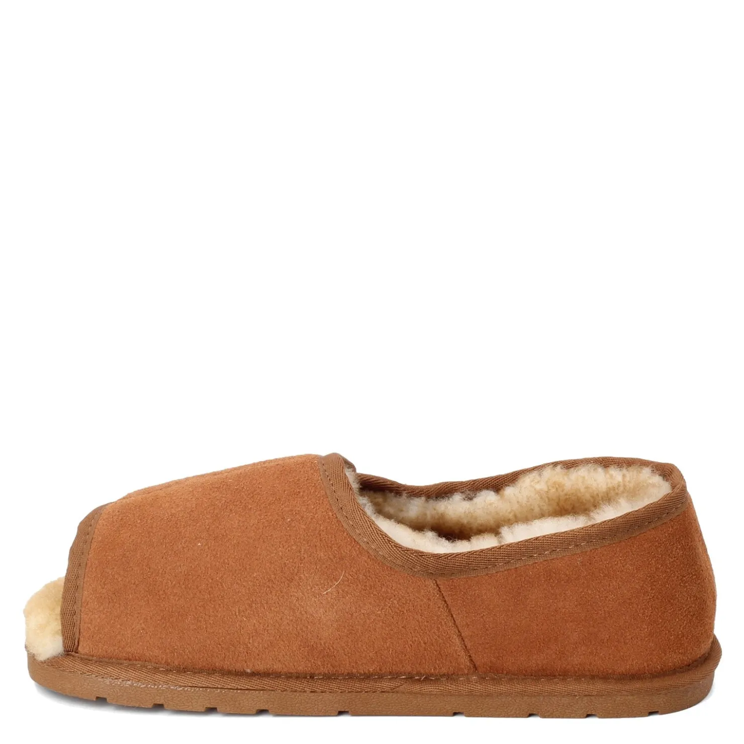Slippers*Lamo Men's , Open Toe Wrap Slipper Chestnut