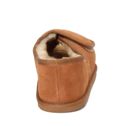 Slippers*Lamo Men's , Open Toe Wrap Slipper Chestnut