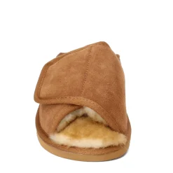 Slippers*Lamo Men's , Wrap Slipper Chestnut