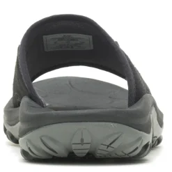 Sandals*Merrell Men's , Huntington Leather Slide Sandal Black Leather