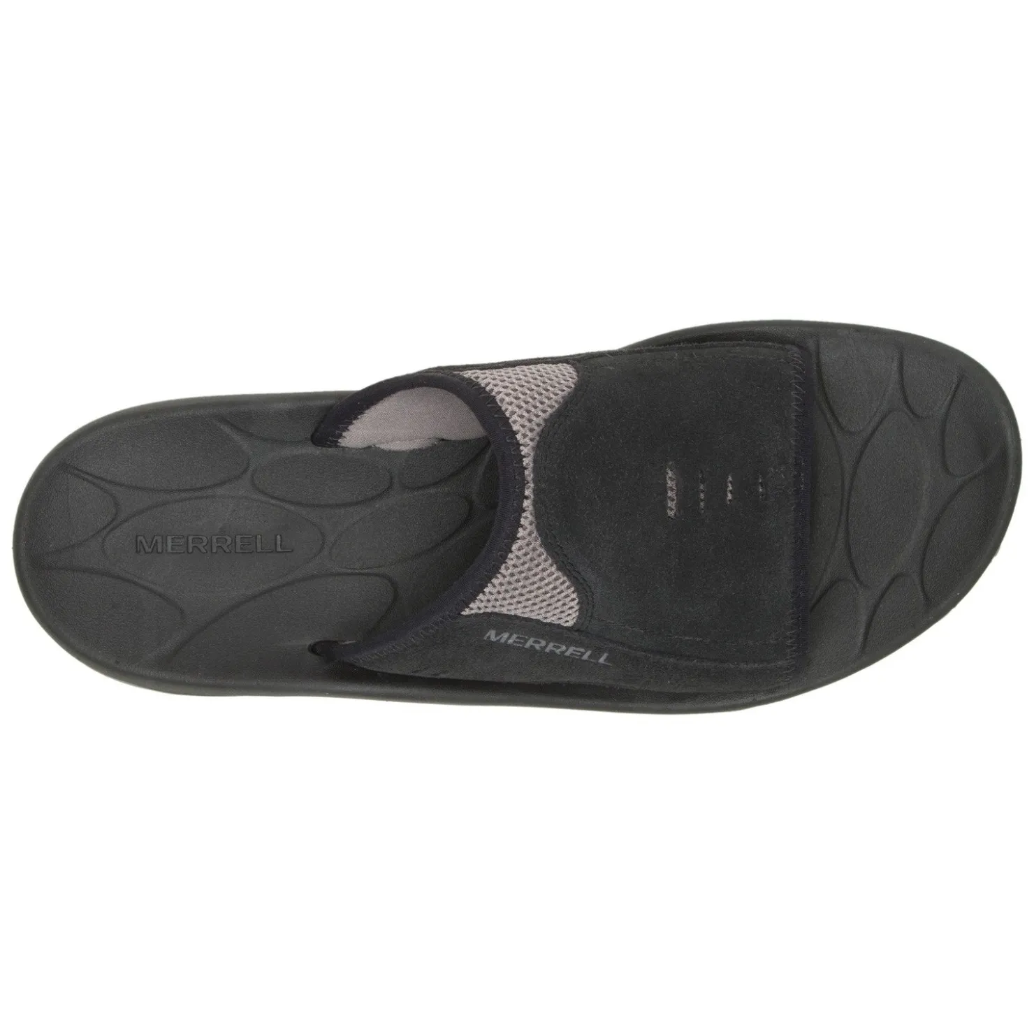 Sandals*Merrell Men's , Huntington Leather Slide Sandal Black Leather