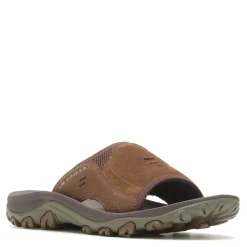 Sandals*Merrell Men's , Huntington Leather Slide Sandal Earth Leather