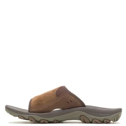 Sandals*Merrell Men's , Huntington Leather Slide Sandal Earth Leather