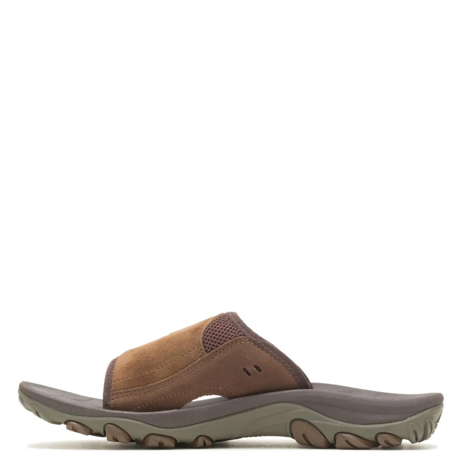Sandals*Merrell Men's , Huntington Leather Slide Sandal Earth Leather