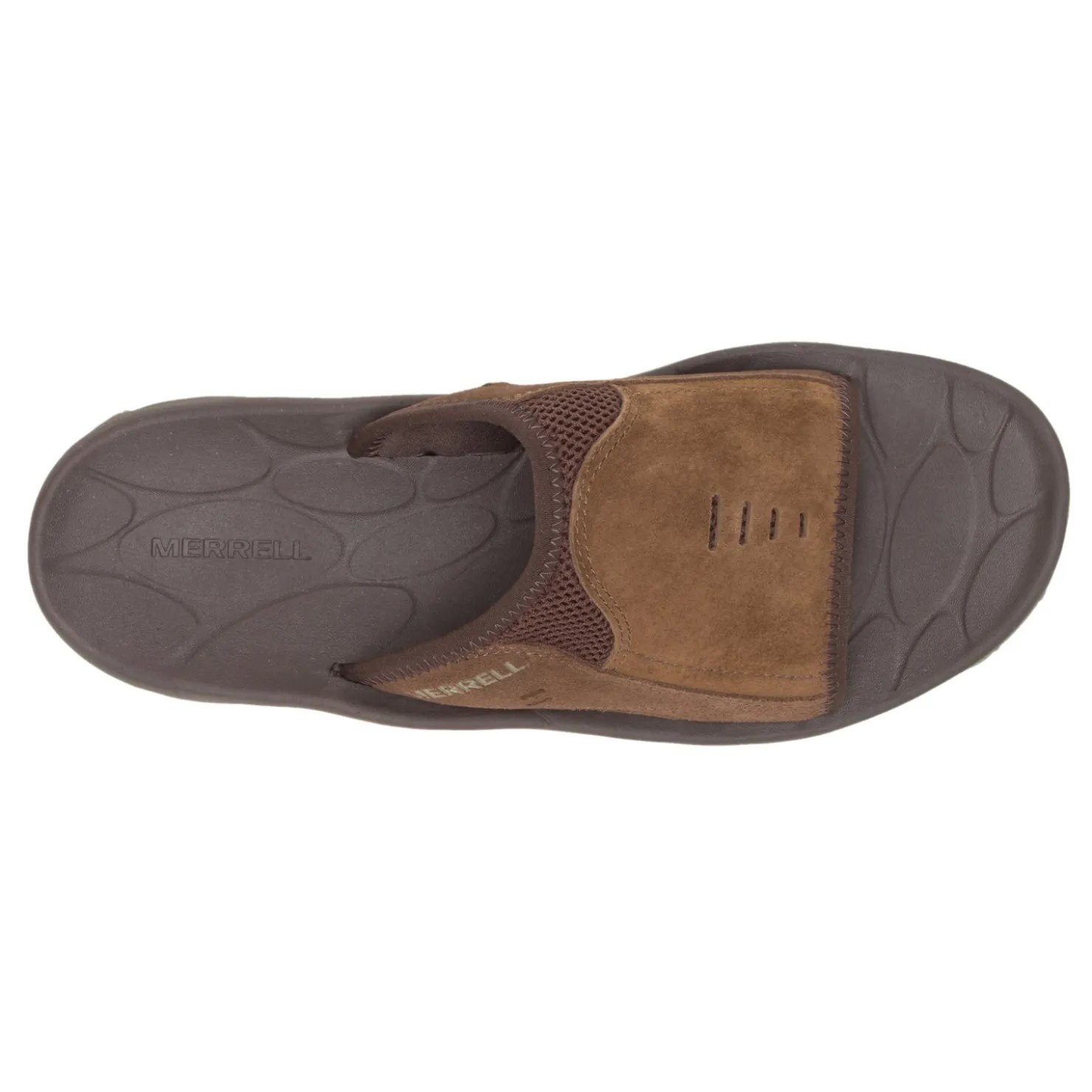 Sandals*Merrell Men's , Huntington Leather Slide Sandal Earth Leather