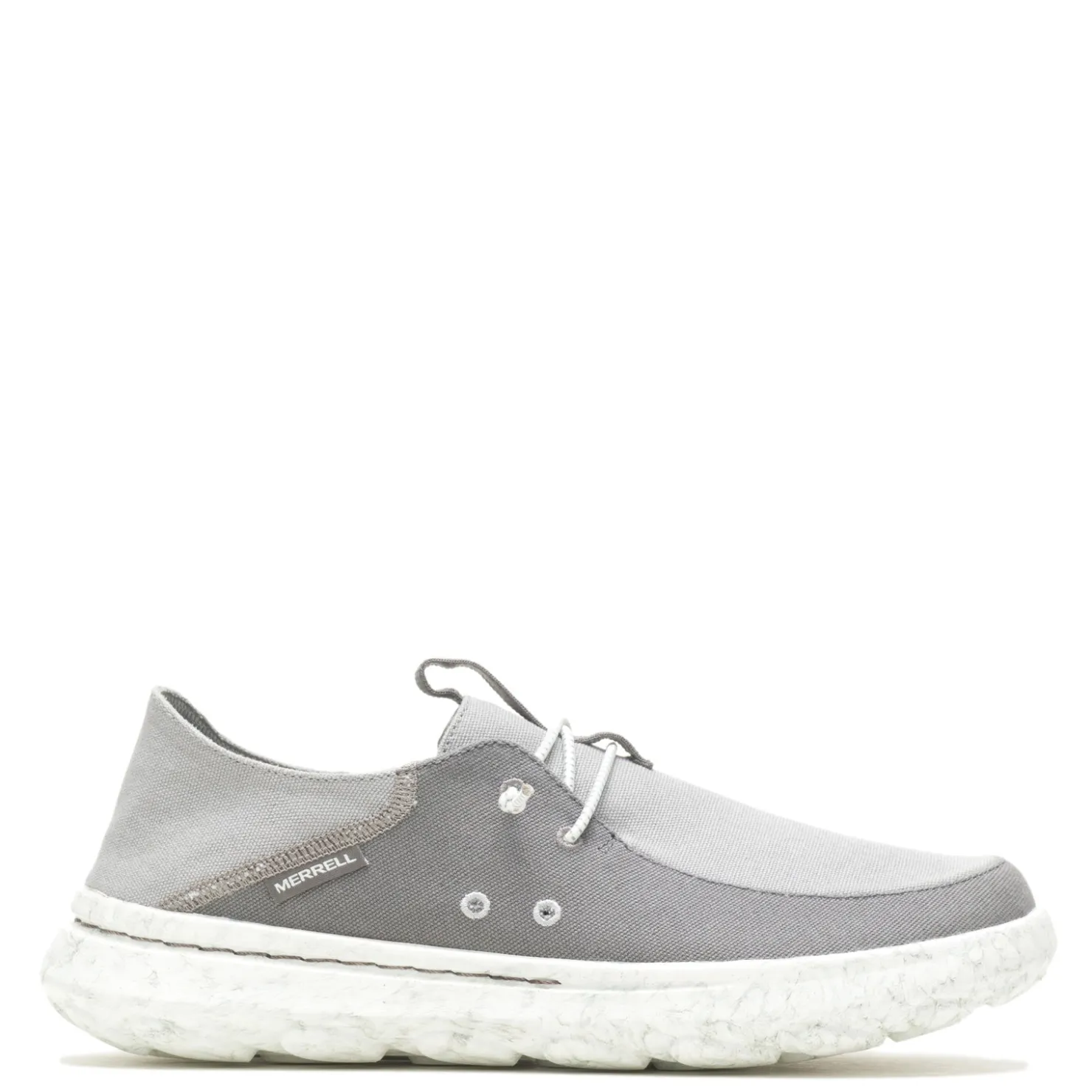 Slip-On Shoes*Merrell Men's , Hut Moc Canvas Slip-On Grey