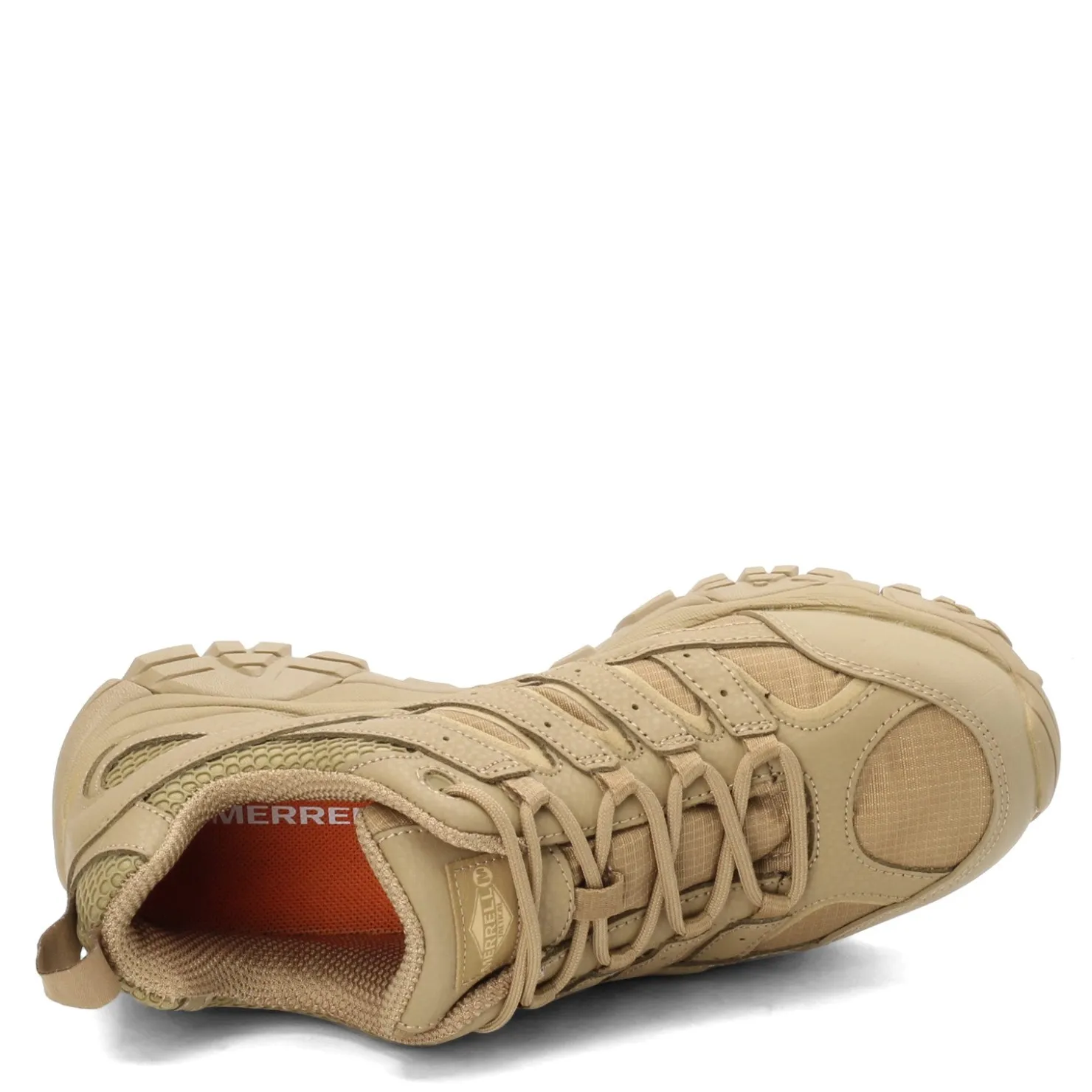 Sneakers & Athletics*Merrell Men's , Moab 2 Mid Tactical Waterproof Work Shoe - Wide Width Coyote
