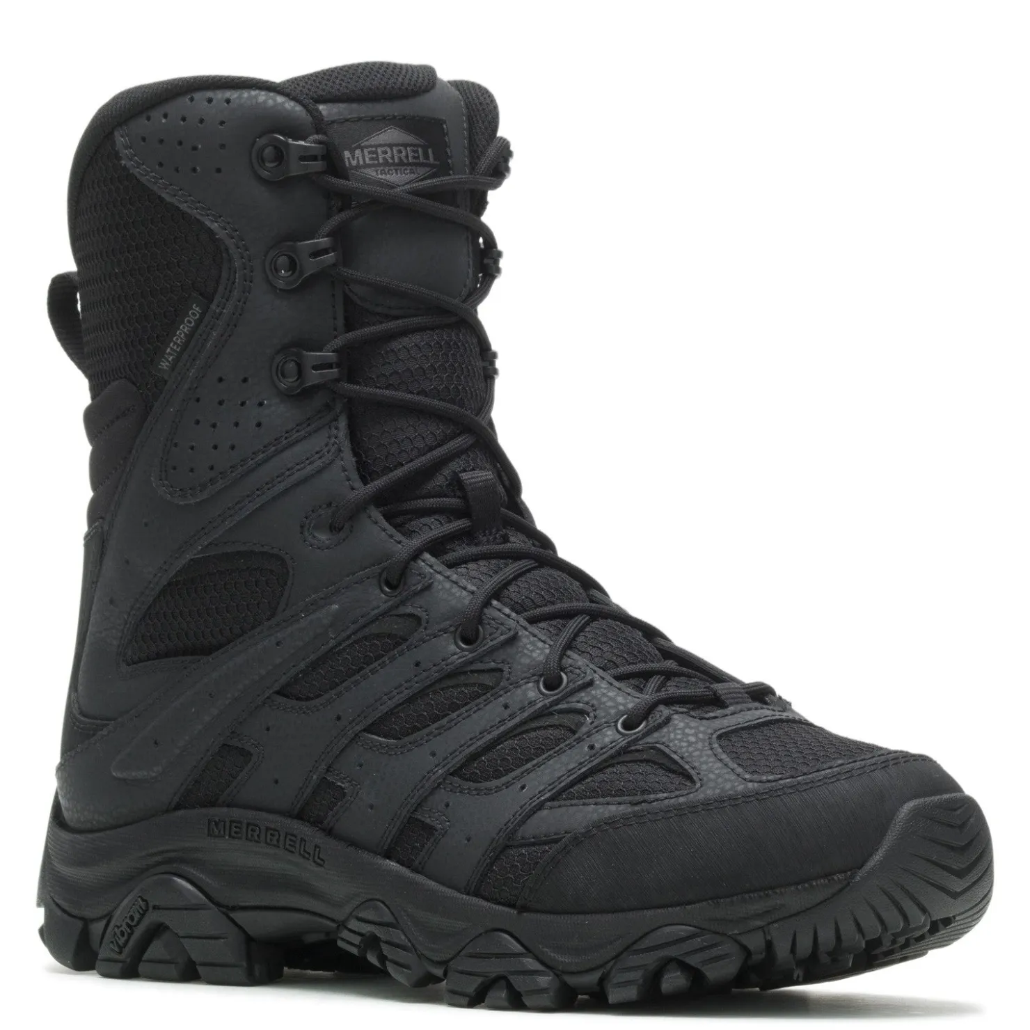 Work & Safety*Merrell Men's , Moab 3 WP Tactical Zip 8in Work Boot Black