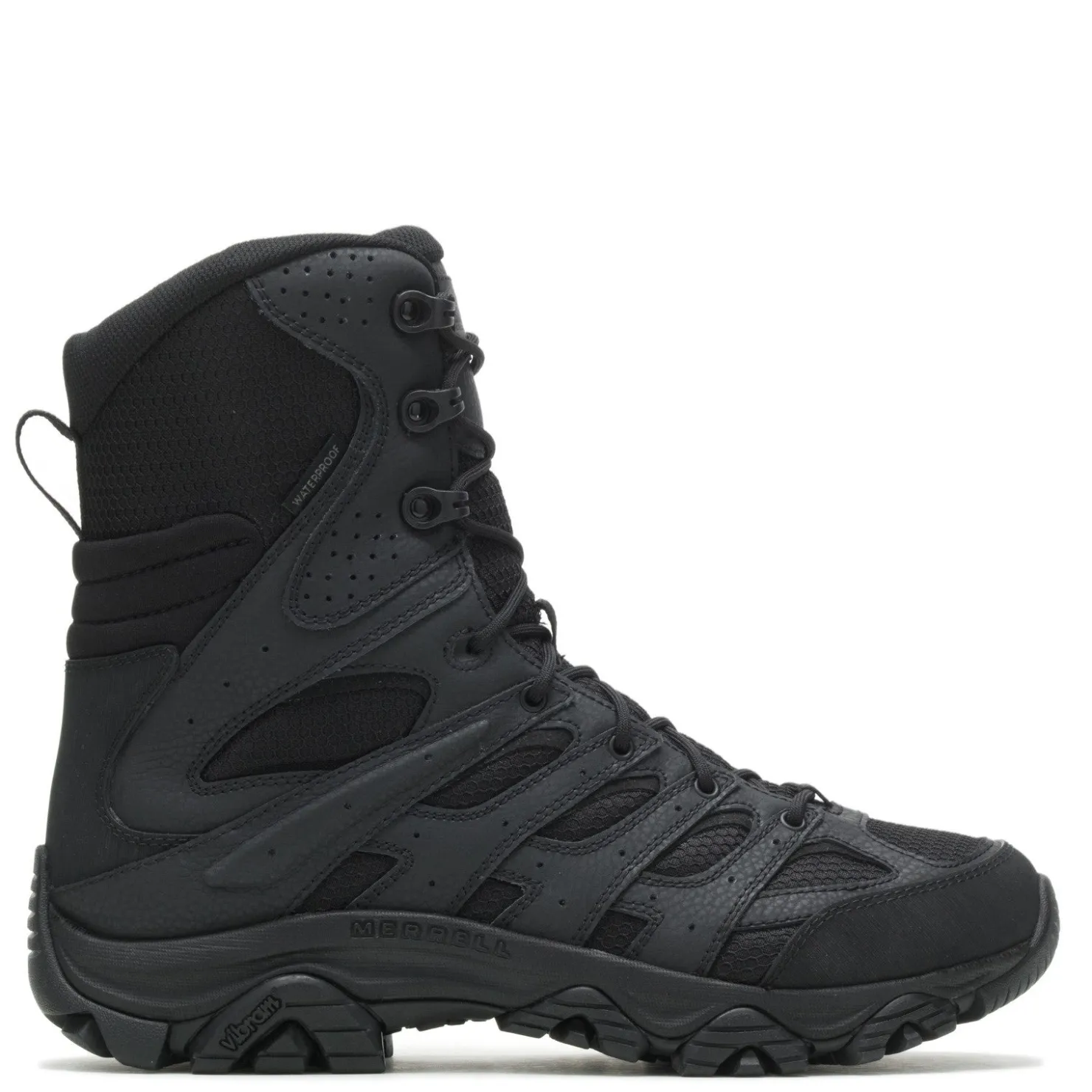 Work & Safety*Merrell Men's , Moab 3 WP Tactical Zip 8in Work Boot Black