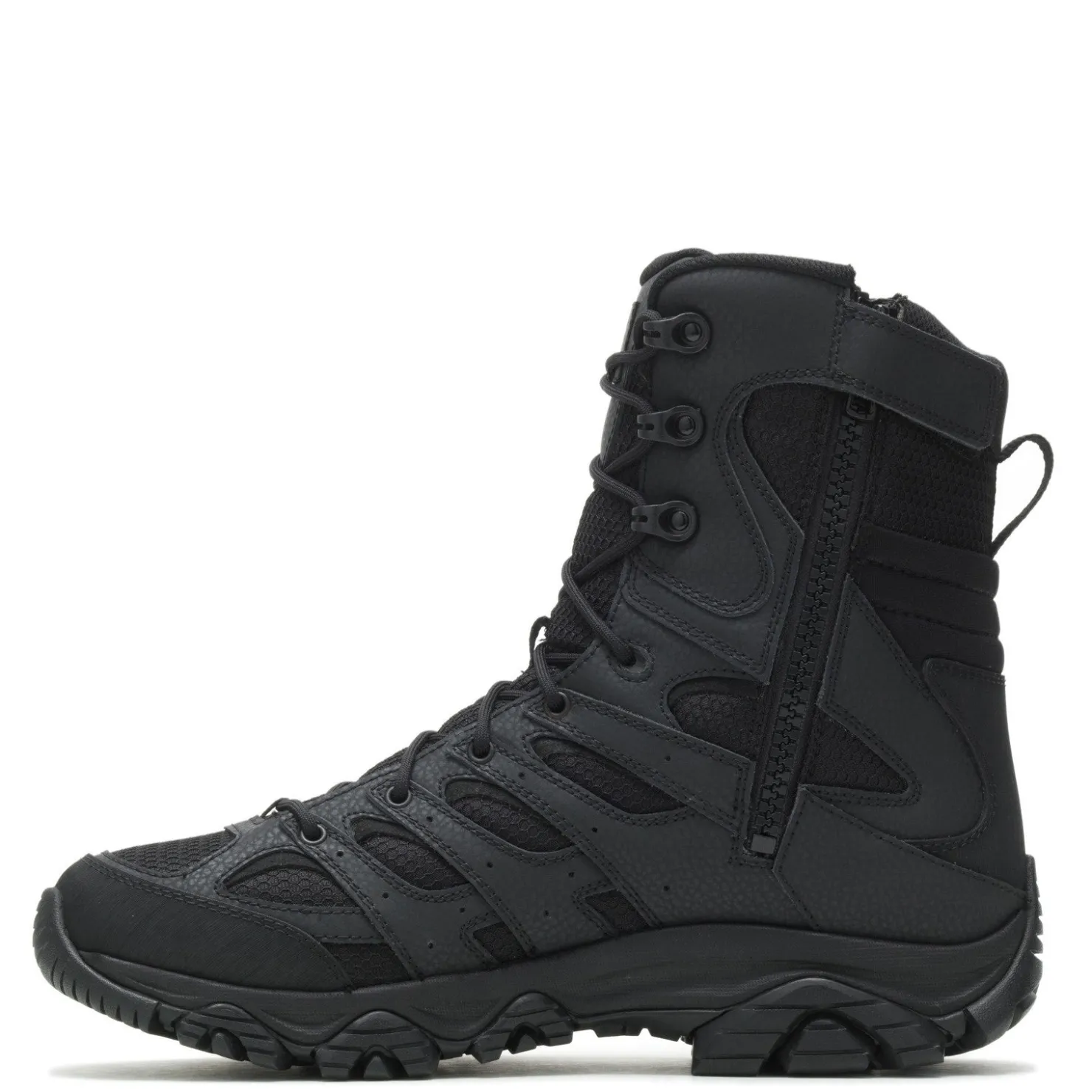 Work & Safety*Merrell Men's , Moab 3 WP Tactical Zip 8in Work Boot Black