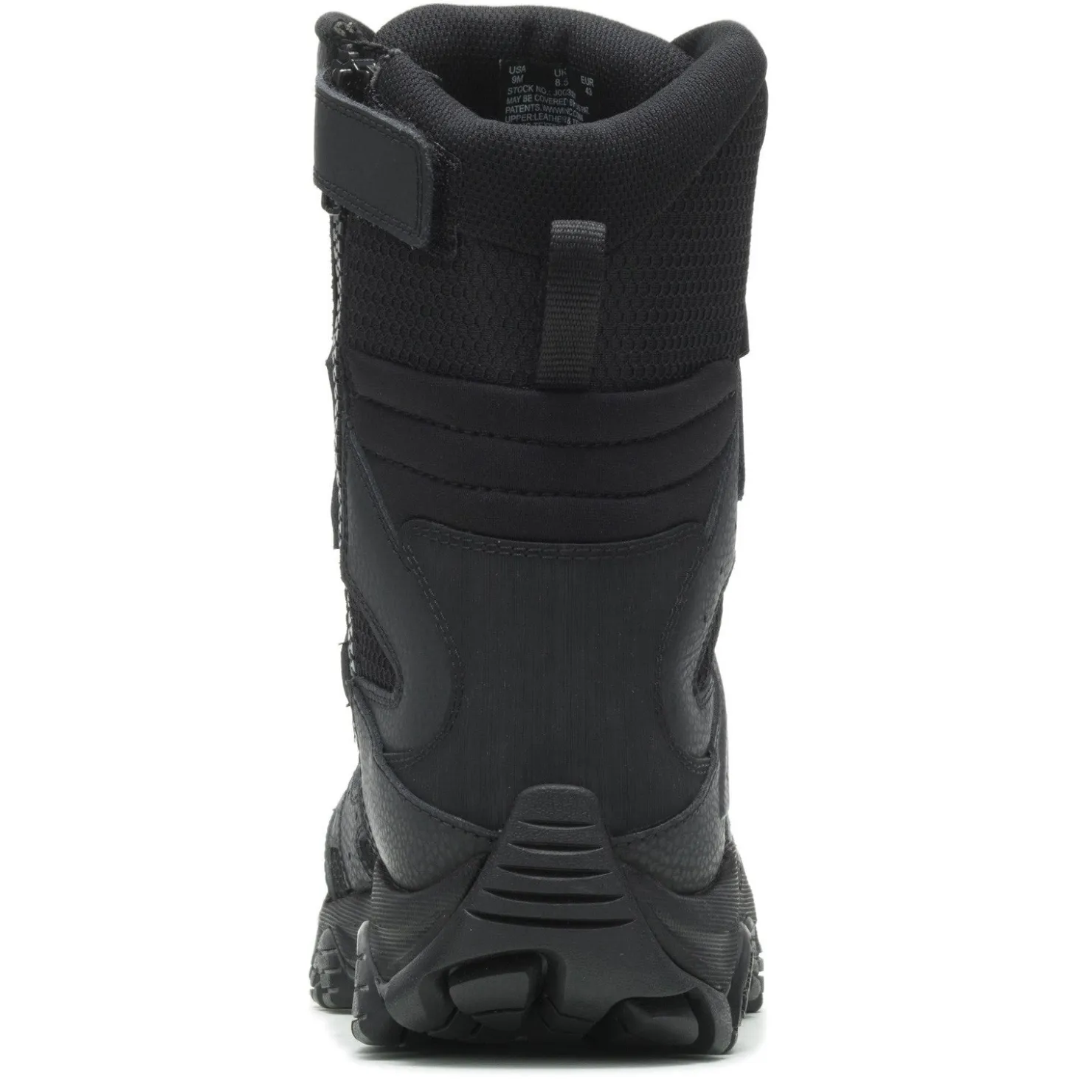 Work & Safety*Merrell Men's , Moab 3 WP Tactical Zip 8in Work Boot - Wide Width Black