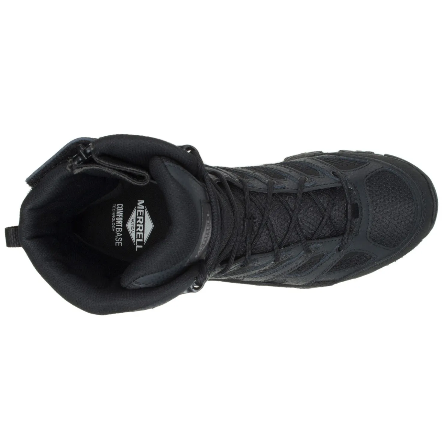 Work & Safety*Merrell Men's , Moab 3 WP Tactical Zip 8in Work Boot - Wide Width Black