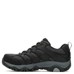 Sneakers & Athletics*Merrell Men's , Moab Vertex 2 Low Toe CF Safety Work Shoe - Wide Width Black/Granite